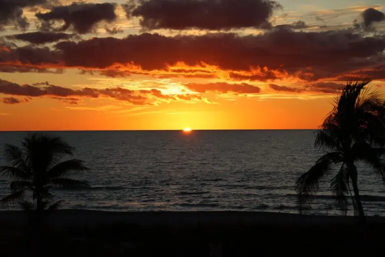 Captiva Island beach at sunset on the Gulf of Mexico